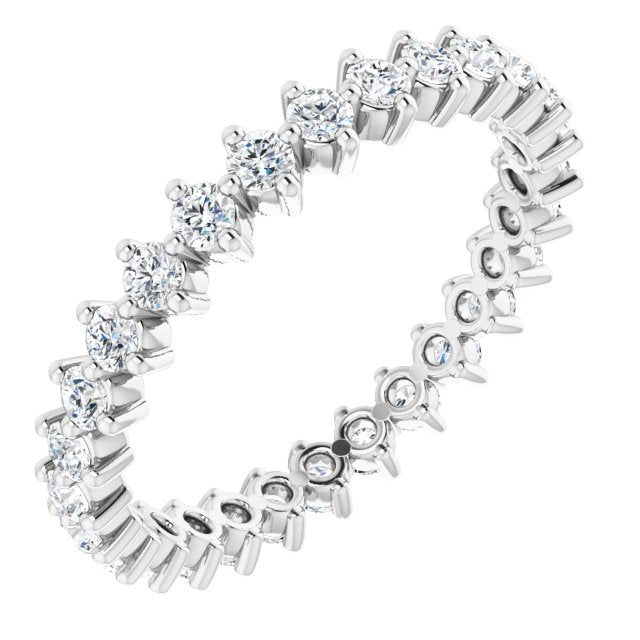 0.84 ct. Prong Set Round Diamond Eternity Band-VIRABYANI